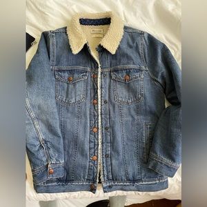 Madewell sherpa lined denim jacket